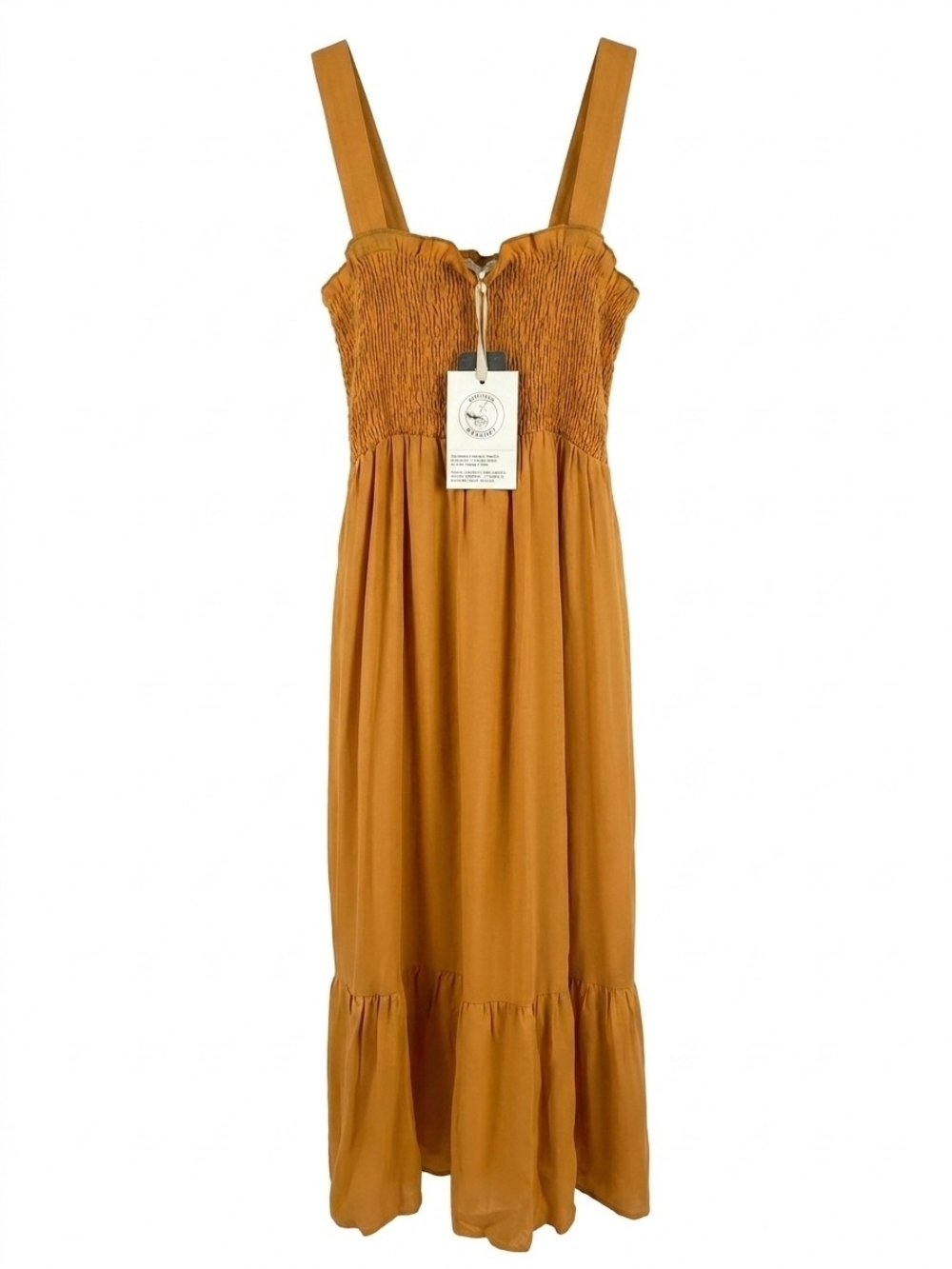 Urban Renewal Mustard Smocked Maxi Dress